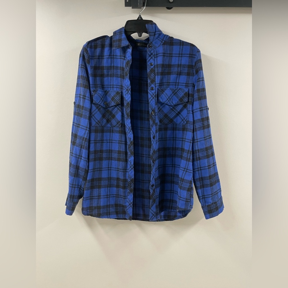 Blue Boyfriend Plaid